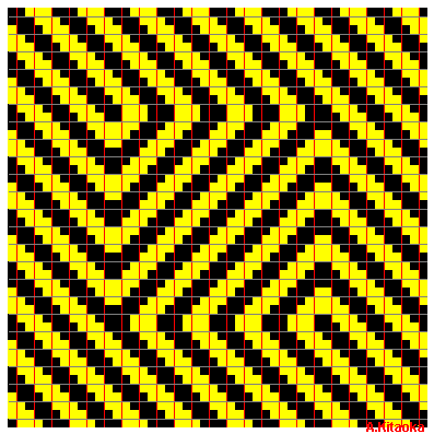 yellow black square illusion
