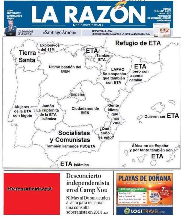 El diario LA RAZON regala un mapa
