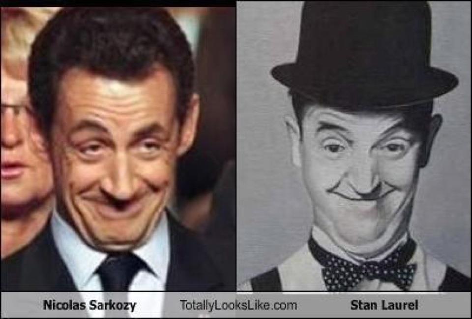 Nicolas Sarkozy-Stan Laurel - Parecidos mas que razonables