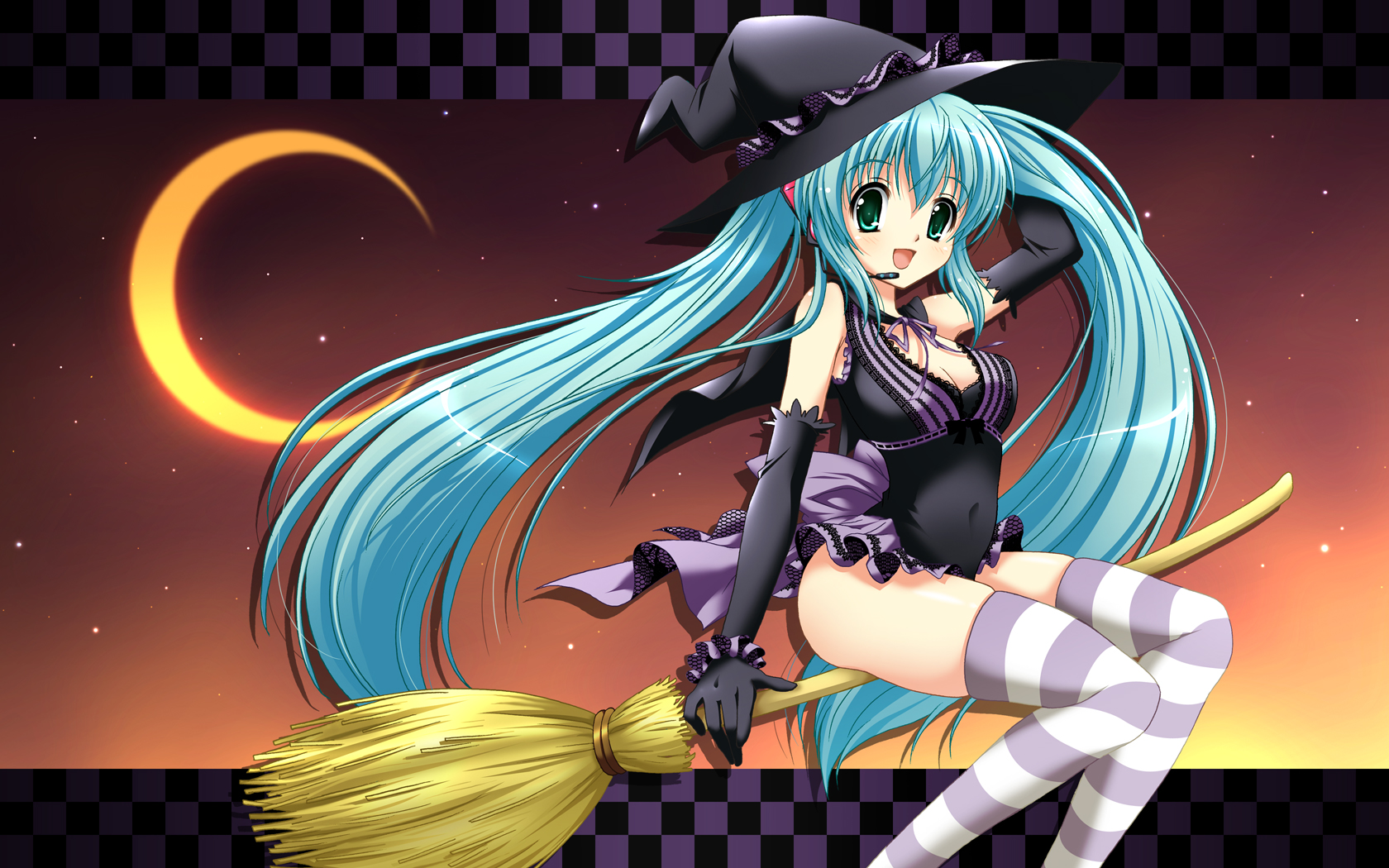 Konachan - 61545 halloween hatsune miku suzui narumi thighhighs vocaloid witch