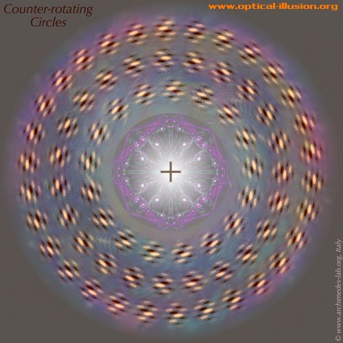 Move back and forth while concentrating on the plus sign. (The image is Copyright Archimedes-Lab)