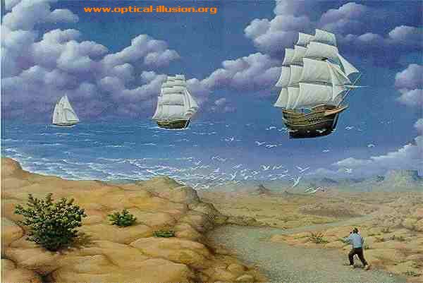 Flying and sailing ships.