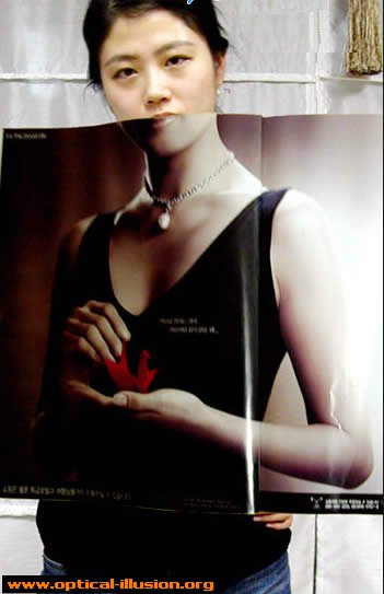 Body on the cover of magazine.