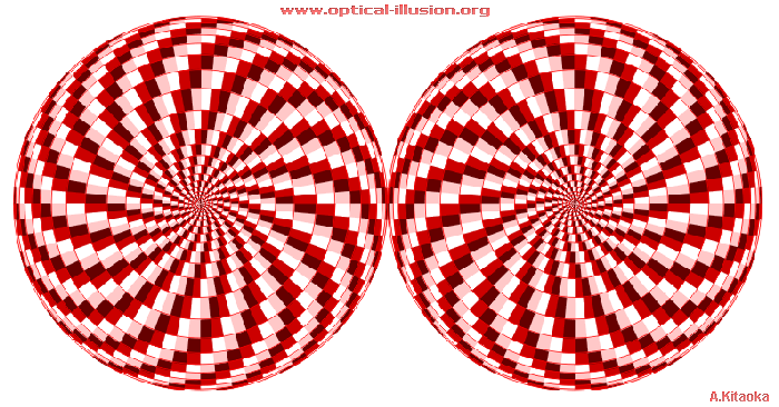 Rotating spirals (The image is Copyright A. Kitaoka)