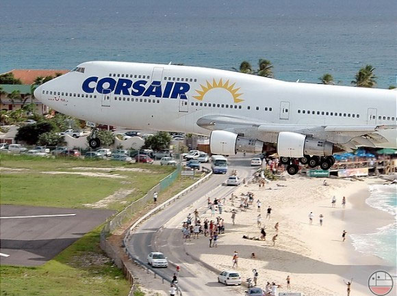 Playa concurrida