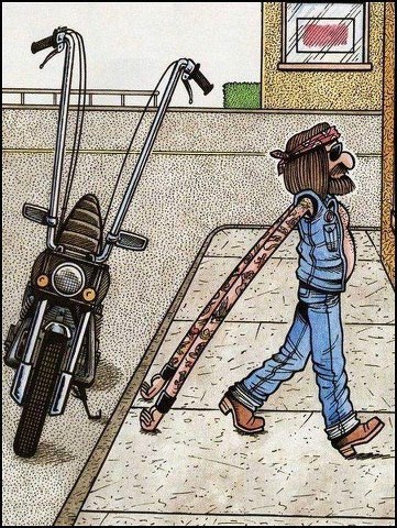 Adaptado a su chopper