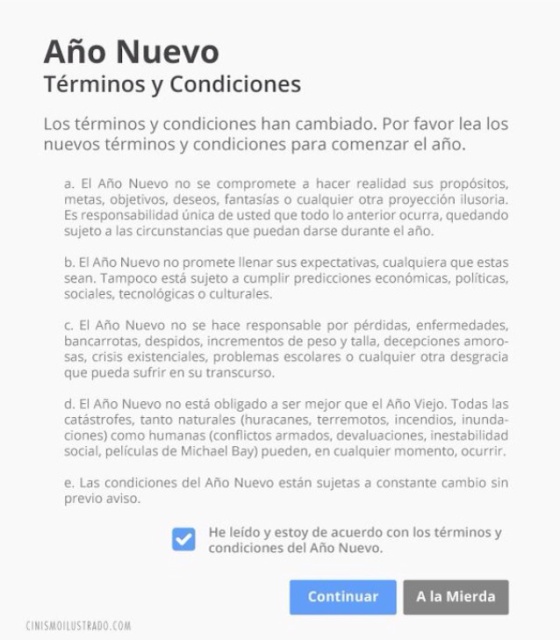 Aviso legal para el 2015