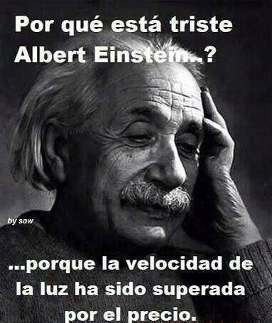 Albert Einstein triste