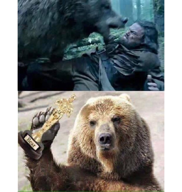 Leonardo DiCaprio con oso