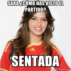 Como ha visto el partido Sara Carbonero