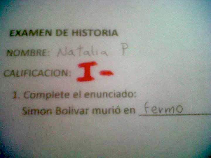Examen sobre Bolivar