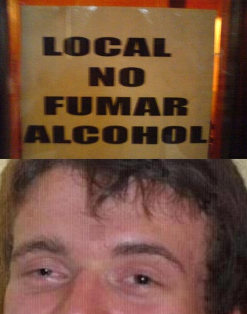 No fumar alcohol