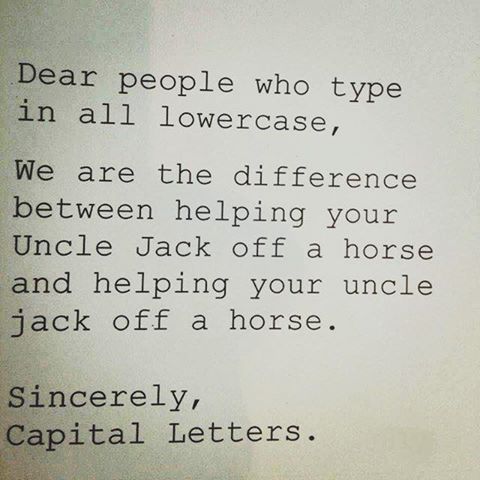 The importance of capitalization