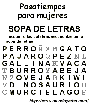 Pasatiempos para mujeres 01