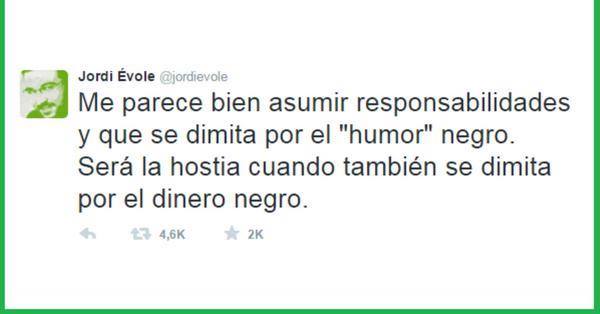 Dimisiones por el humor negro