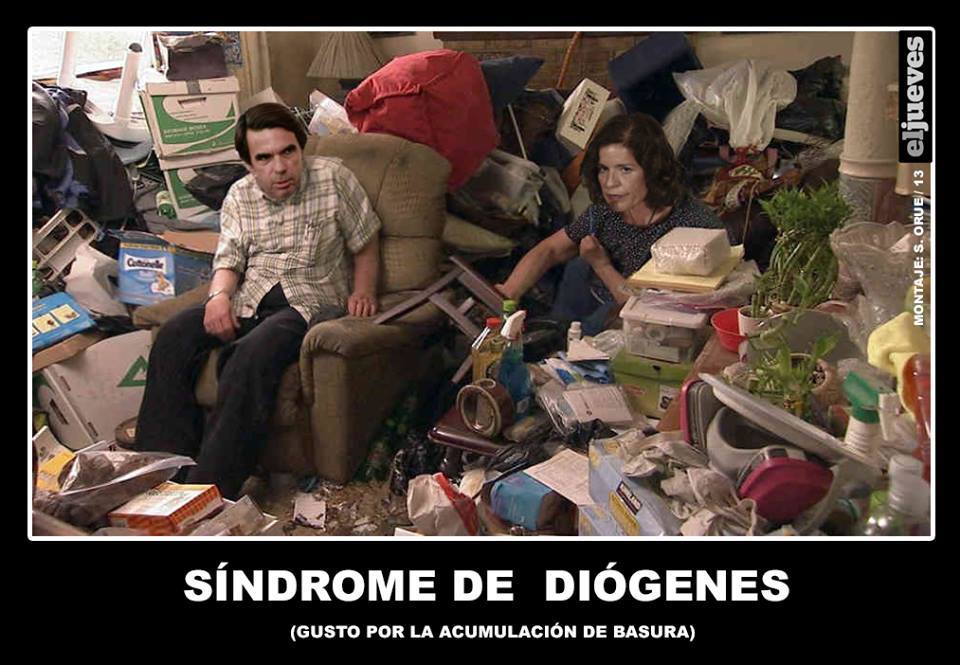 Los aznar sufren de sindrome de Diogenes