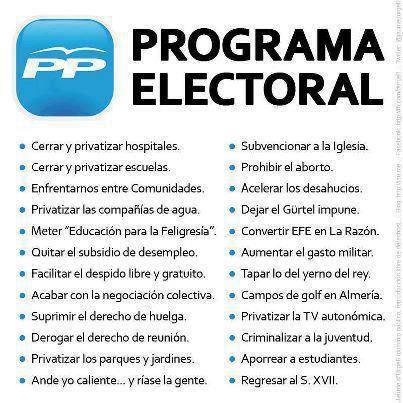 Por fin vemos el programa electoral del PP