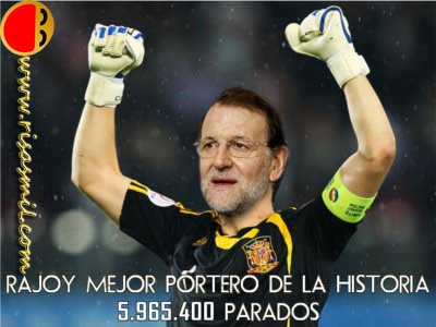 Rajoy mejor portero de la historia