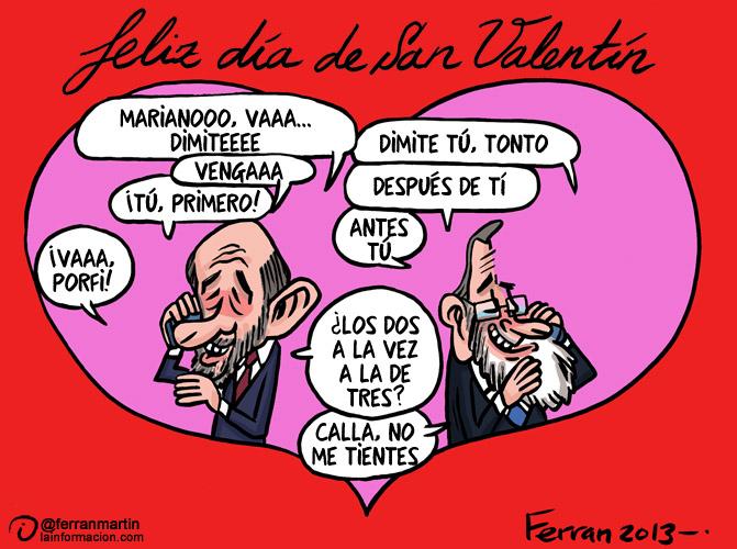 Mariano y Rubalcaba hablan en San Valentin