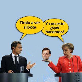 Sarkozy Merkel y Mariano